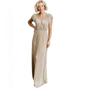 Baltic Born Athena Pleated Maxi Dress, Size M